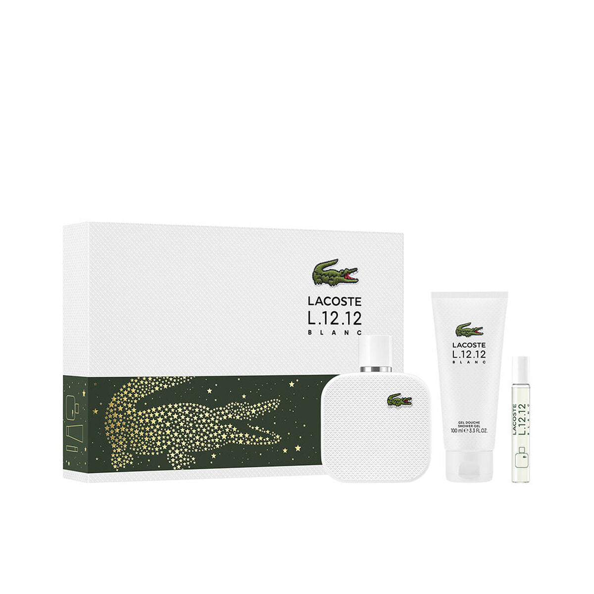 Men's Perfume Set Lacoste L. 12 .12 POUR LUI 3 Pieces