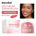 Soft Cream Blush Makeup Long-Wearing Smooth Creamy Texture Pigmented Multi-Use Blushes for Cheek Lips Eyes Cosmetics Natural Fin