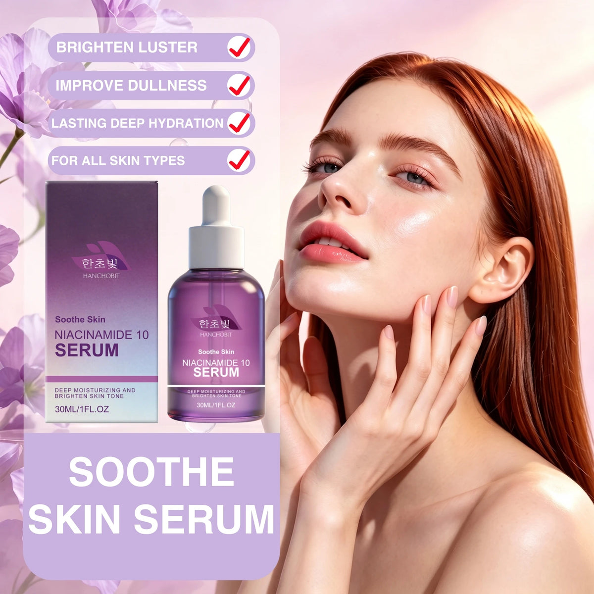 Niacinamide 10 Face Serum 30ml For Dark Spots Hyperpigmentation Daily Hydrating Moisture Brightening Face Glow Treatment Essence