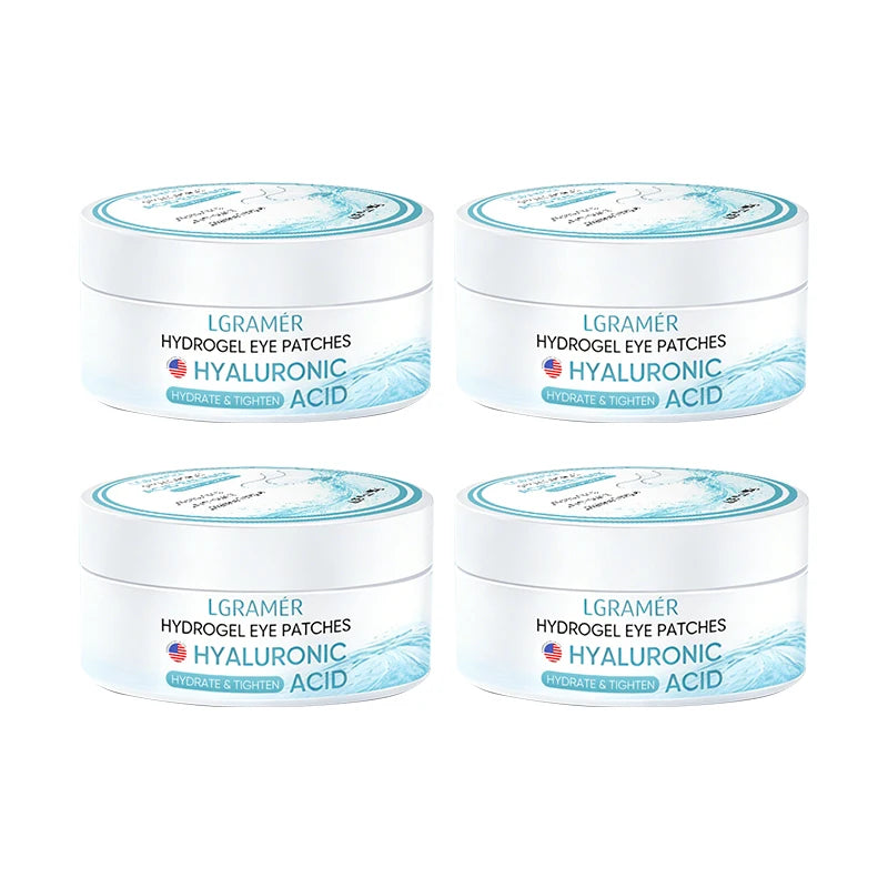 60PCS Collagen Gel Eye Patches with Hyaluronic Acid, Hydrating Under Eye Mask for Puffy Eyes, Dark Circles, Eye Bags & Fine Line
