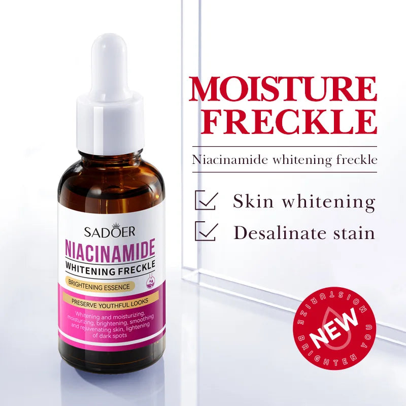 30ml SADOER Niacinamide Salicylic Acid Face Serum Facial Firming Moisturizing Essence Hydrating Pore Skin Care Acne Prone