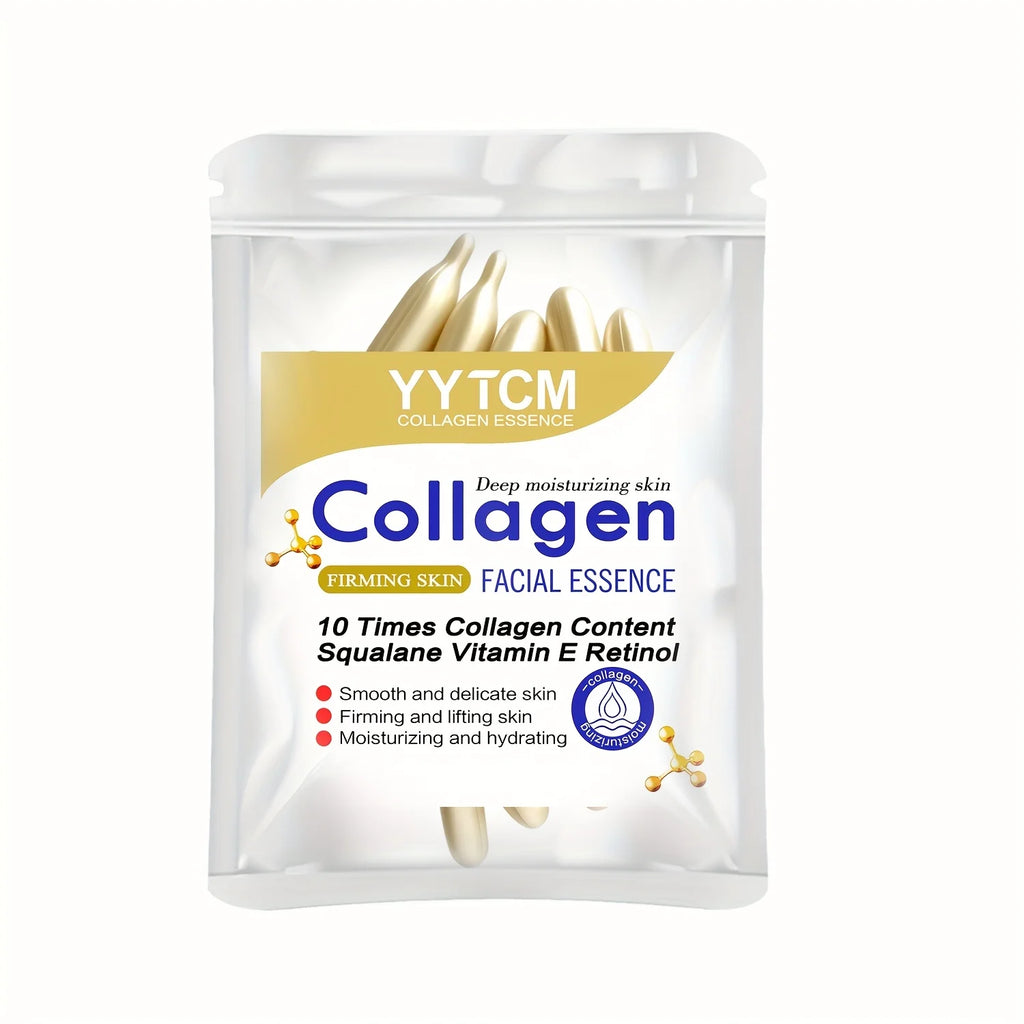 Collagen Firming Capsule Serum, moisturizes and hydrates for smooth skin, contains plant-based squalane, retinol, and vitamin E for deep hydration (0.4g x 30 capsules)/bag - 1 bag