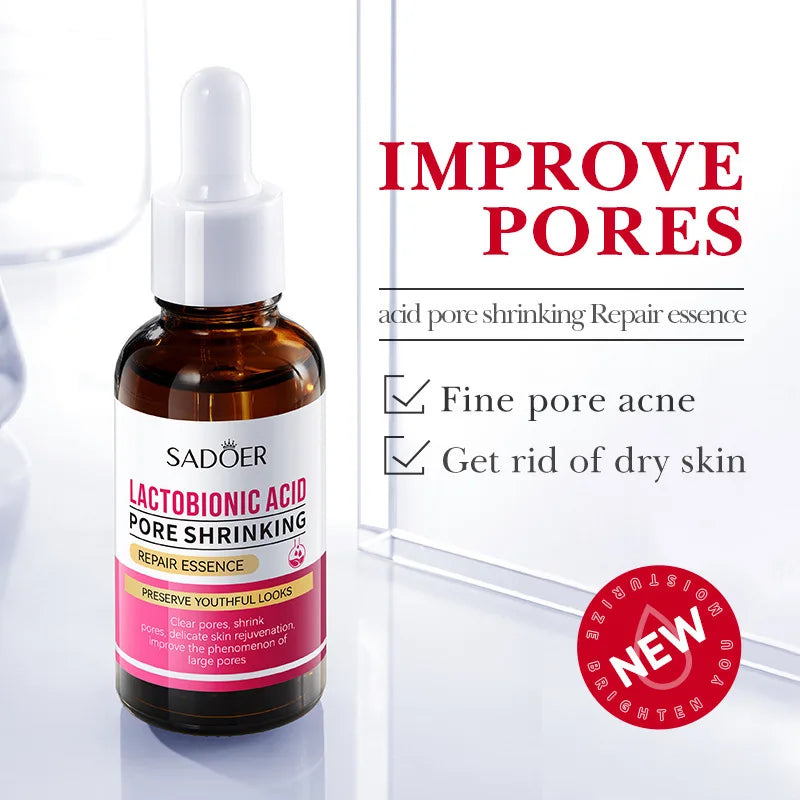 30ml SADOER Niacinamide Salicylic Acid Face Serum Facial Firming Moisturizing Essence Hydrating Pore Skin Care Acne Prone