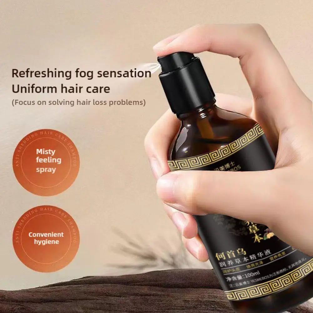 Hair Serum Hair Growth Serum Spray For Men And Women,Hair Loss Solution Polygonum Multiflori Radix, Ginger,Hair Care Essence Oil