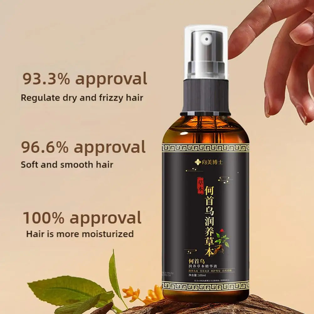 Hair Serum Hair Growth Serum Spray For Men And Women,Hair Loss Solution Polygonum Multiflori Radix, Ginger,Hair Care Essence Oil